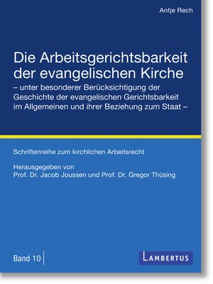 cover image of Die Arbeitsgerichtsbarkeit der evangelischen Kirche
